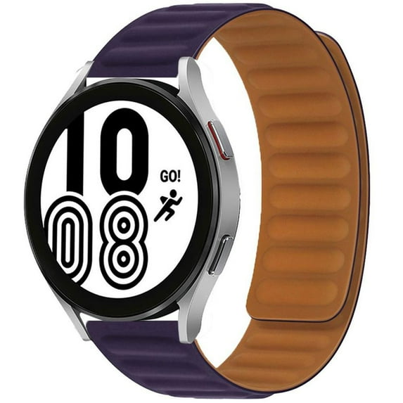 ALMNVO 20mm 22mm Bands for Samsung Galaxy Watch 6 5 4 40mm 44mm/ Watch 6 4 Classic 43mm 47mm 42mm 46mm/ 5 Pro 45mm/ Active 2 Watch/ Magnetic Leather Bands Magnet Loop for Samsung Amazfit Garmin watch