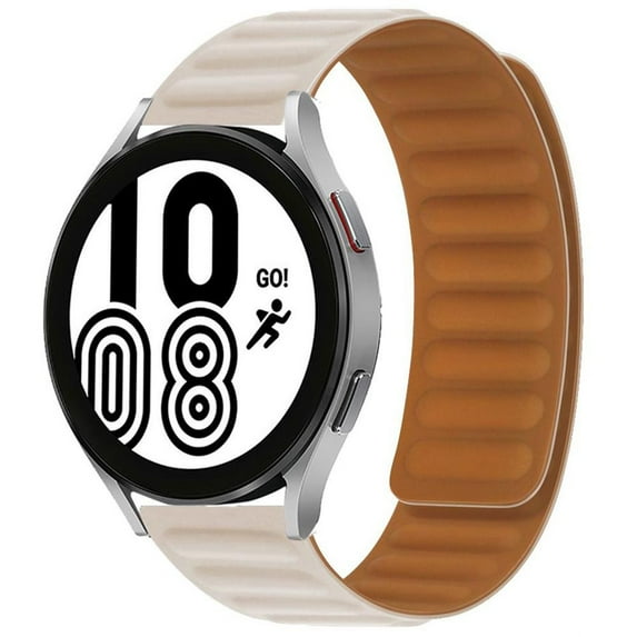 ALMNVO 20mm 22mm Bands for Samsung Galaxy Watch 6 5 4 40mm 44mm/ Watch 6 4 Classic 43mm 47mm 42mm 46mm/ 5 Pro 45mm/ Active 2 Watch/ Magnetic Leather Bands Magnet Loop for Samsung Amazfit Garmin watch