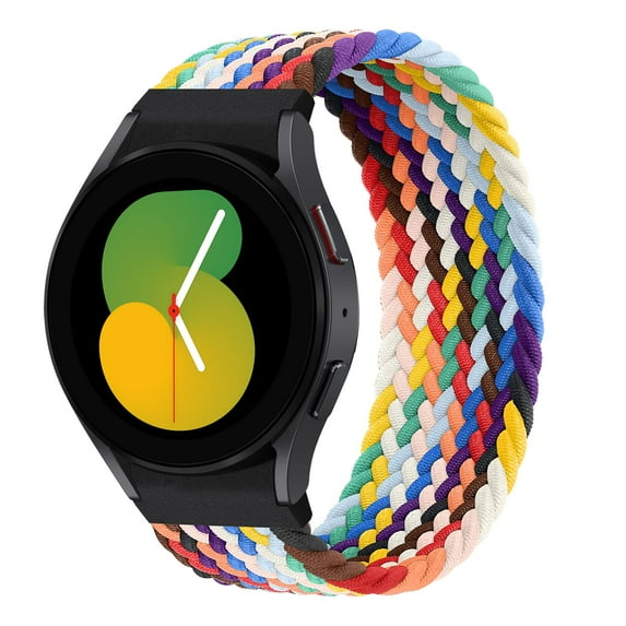 ALMNVO 20mm No Gaps Band for Samsung Galaxy Watch 6 5 5 40mm 44mm/ Watch 5 Pro 45mm Women Men, Braided Solo Loop Bands Nylon Wristband for Galaxy Watch 4 6 Classic 42mm 46mm 43mm 47mm