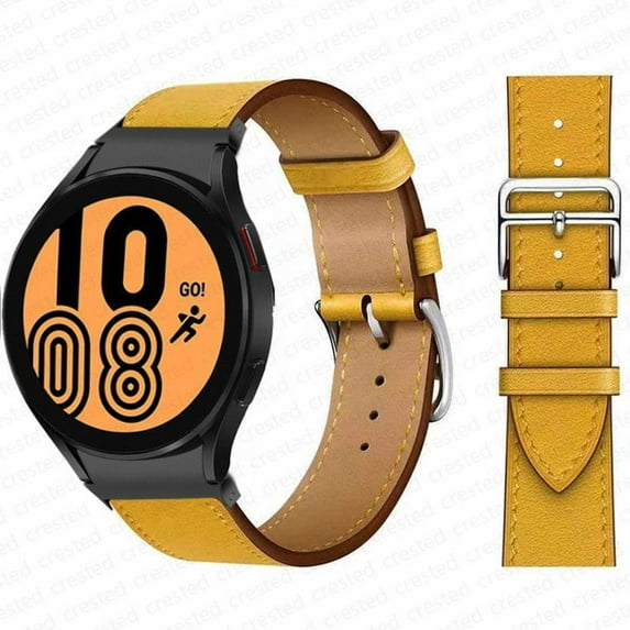 ALMNVO 20mm No Gap UP Leather Wristbands Compatible with Samsung Galaxy 6 5 4 40mm 44mm/ 4 Classic 42mm 46mm/ 6 Classic 43mm 47mm/ Galaxy Watch 5 Pro 45mm