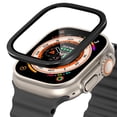 thumbnail image 1 of ALMNVO 2Pack Aluminum Alloy Metal Frame with Film for Apple Watch Ultra 2/Ultra 49mm for iWatch Ultra 2，Tempered Glass Screen Protector Frame Bumper Anti-Scratch HD Full Film Accessories, 1 of 10