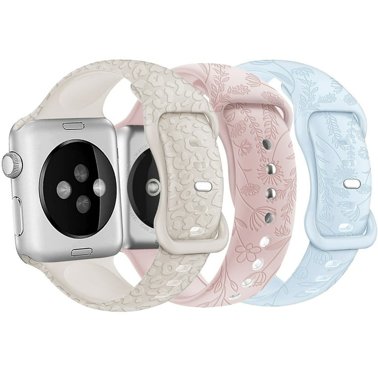 42mm Groove Ring Apple Watch Band ALMNVO Pack Silicone Straps