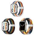thumbnail image 1 of ALMNVO 3Pack Braided Solo Loop for Apple Watch Bands 40mm 38mm 41mm 42mm 44mm 45mm 49mm Men Women, Adjustable Elastic Sport Strap Nylon Band Wristband for iWatch Series Ultra 8 7 SE 6 5 4 3 2 1 Nike, 1 of 12