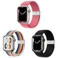 thumbnail image 1 of ALMNVO 3Pack Braided Solo Loop for Apple Watch Bands 40mm 38mm 41mm 42mm 44mm 45mm 49mm Men Women, Adjustable Elastic Sport Strap Nylon Band Wristband for iWatch Series Ultra 8 7 SE 6 5 4 3 2 1 Nike, 1 of 12