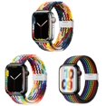 thumbnail image 1 of ALMNVO 3Pack Braided Solo Loop for Apple Watch Bands 40mm 38mm 41mm 42mm 44mm 45mm 49mm Men Women, Adjustable Elastic Sport Strap Nylon Band Wristband for iWatch Series Ultra 8 7 SE 6 5 4 3 2 1 Nike, 1 of 12