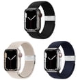 thumbnail image 1 of ALMNVO 3Pack Braided Solo Loop for Apple Watch Bands 40mm 38mm 41mm 42mm 44mm 45mm 49mm Men Women, Adjustable Elastic Sport Strap Nylon Band Wristband for iWatch Series Ultra 8 7 SE 6 5 4 3 2 1 Nike, 1 of 12