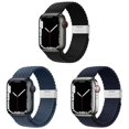 thumbnail image 1 of ALMNVO 3Pack Braided Solo Loop for Apple Watch Bands 40mm 38mm 41mm 42mm 44mm 45mm 49mm Men Women, Adjustable Elastic Sport Strap Nylon Band Wristband for iWatch Series Ultra 8 7 SE 6 5 4 3 2 1 Nike, 1 of 12