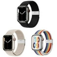 thumbnail image 1 of ALMNVO 3Pack Braided Solo Loop for Apple Watch Bands 40mm 38mm 41mm 42mm 44mm 45mm 49mm Men Women, Adjustable Elastic Sport Strap Nylon Band Wristband for iWatch Series Ultra 8 7 SE 6 5 4 3 2 1 Nike, 1 of 12