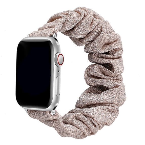 ALMNVO Band Compatible with Apple Watch Band 38mm 40mm 41mm 42mm 44mm 45mm, Scrunchie Elastic Wristband Replacement Strap for iWatch Series 7 6 5 4 3 2 1 SE for Women