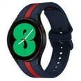 thumbnail image 1 of ALMNVO Band Compatible for Galaxy Watch 4 40mm 44mm/Watch 4 Classic 42mm 46mm，20mm Silicone Sport Replacement Soft Wristband Women -Blue red, 1 of 7