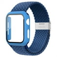 thumbnail image 1 of ALMNVO Braided Solo Loop Band Compatible with Apple Watch Bands with Case 41mm 38mm 40mm,Stretch Nylon Elastic Strap with Glass Screen Protector Case for iWatch Series 7 6 SE 5 4 3 2 1, 1 of 7