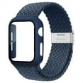 thumbnail image 1 of ALMNVO Braided Solo Loop Band Compatible with Apple Watch Bands with Case 45mm 44mm 42mm ,Stretch Nylon Elastic Strap with Glass Screen Protector Case for iWatch Series 7 6 SE 5 4 3 2 1, 1 of 7