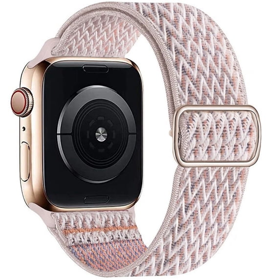 ALMNVO Braided Solo Loop Watch Straps Compatible with Apple Watch Bands 40mm 44mm 38mm 42mm 41mm 45mm,Elastic Stretchy Nylon Sports Strap with Adjustable Buckle for IWatch Series 5/6/4/3/2/1/7/8 SE