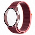 thumbnail image 1 of ALMNVO Case+Strap Compatible with Samsung Galaxy watch 5 40mm 44mm/ Samsung Galaxy watch 4 40mm 44mm band, 20mm nylon band Braided Loop Strap and Tempered  Glass Bumper Cover, 1 of 12