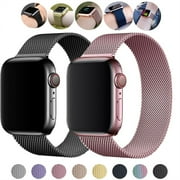 ALMNVO Compatible with Apple Watch Bands 41mm 40mm 38mm Ultra 49mm 45mm 44mm 42mm Milanese Loop Band Magnetic Strap Magnet Bracele Stainless Steel Metal Mesh Band iWatch Bands Series 9 8 7 SE 6 5 4 3