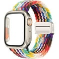 thumbnail image 1 of ALMNVO Compatible with Apple Watch Bands and Case 41mm 40mm 38mm 45mm 44mm 42mm Stretchy Braided Solo Loop iWatch Bands for Aplle Watch Sieres 9 8 7 SE 6 5 4 3 2 1 for Women Men, 1 of 15