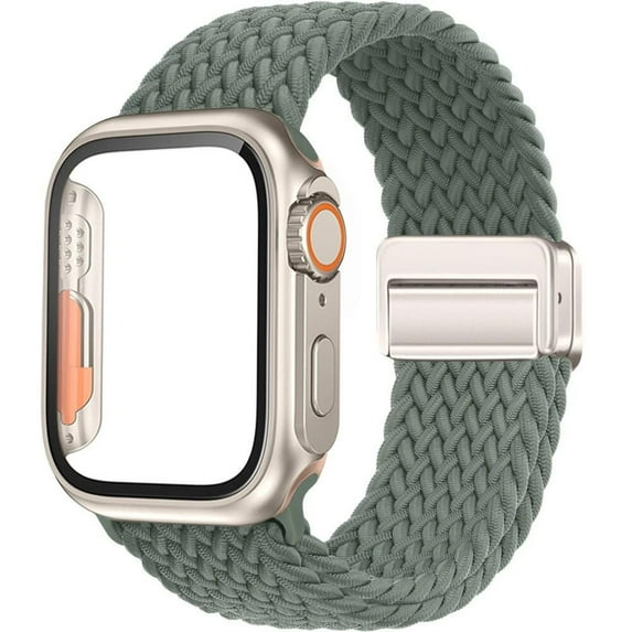 ALMNVO Compatible with Apple Watch Bands and Case 41mm 40mm 38mm 45mm 44mm 42mm Stretchy Braided Solo Loop iWatch Bands for Aplle Watch Sieres 9 8 7 SE 6 5 4 3 2 1 for Women Men