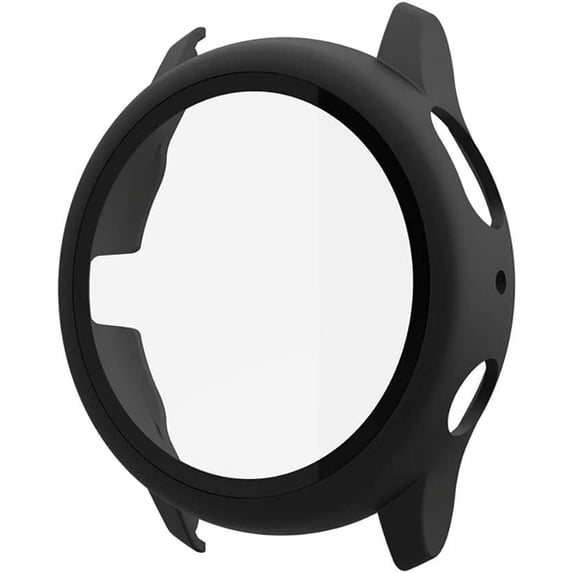 ALMNVO Compatible for Samsung Galaxy Watch Case Active 2 44mm 40mm with Built-in Tempered Glass Screen Protector, Ultra Thin Matte Hard PC Protective Cover for Active 2 Watch Case 40mm 44mm