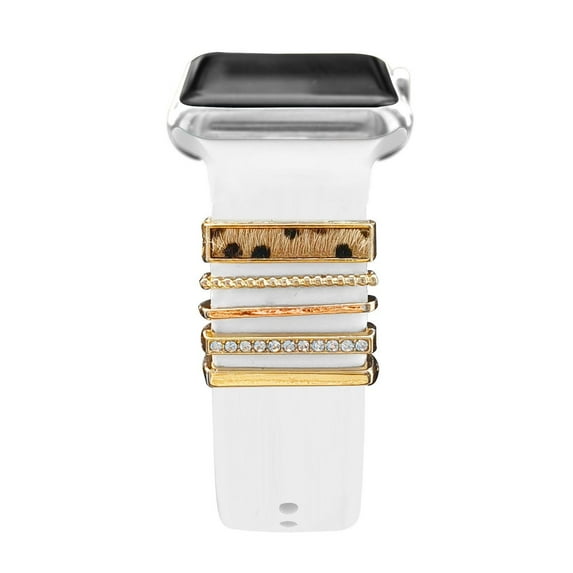 ALMNVO Decoration Trinkets Compatible with Apple Watch Bands 9 8 7 6 5 4 3 2 1 SE Ultra Charms Bands Loops Decorations Diamond Metal Decorative for 20mm 22mm Samsung Galaxy 6 5 4 43mm 47mm 40mm 44mm