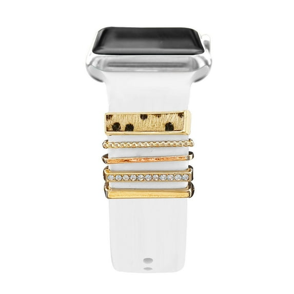 ALMNVO Decoration Trinkets Compatible with Apple Watch Bands 9 8 7 6 5 4 3 2 1 SE Ultra Charms Bands Loops Decorations Diamond Metal Decorative for 20mm 22mm Samsung Galaxy 6 5 4 43mm 47mm 40mm 44mm