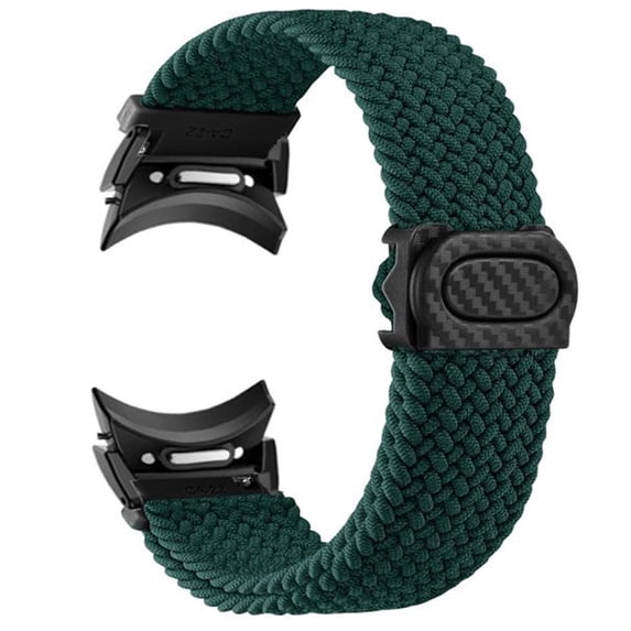 ALMNVO No Gap 20mm Band for Samsung Galaxy Watch 6 5 4 Band 40mm 44mm Watch 5 Pro 45mm/Galaxy Watch 6 classic bands 43mm 47mm /4 classic 42mm 46mm Magnetic Fabric Woven Braided strap for women men