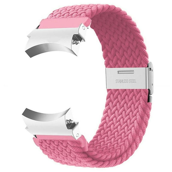 ALMNVO No Gap 20mm Braided Bands for Samsung Galaxy Watch 6 4 5 Band 40mm 44mm/Galaxy Watch 4 6 Classic Band 42mm 46mm 43mm 47mm/Watch 5 Pro Band 45mm, Stretchy Nylon Sport Strap for Women Men