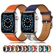 ALMNVO Leather Strap Compatible with Apple Watch Bands Ultra 49mm 45mm 44mm 41mm 40mm 38mm 42mm Single Tour Quick Release Bracelet Replacement iWatch Series 8 5 4 3 6 SE 7 2 1