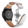 thumbnail image 1 of ALMNVO Leather Watch Band Compatible with Samsung Galaxy Watch 3 45mm/Galaxy Watch 46mm/Gear S3, Quick Release Leather Strap,other Standard 22mm Lug Width Watch Strap, 1 of 8