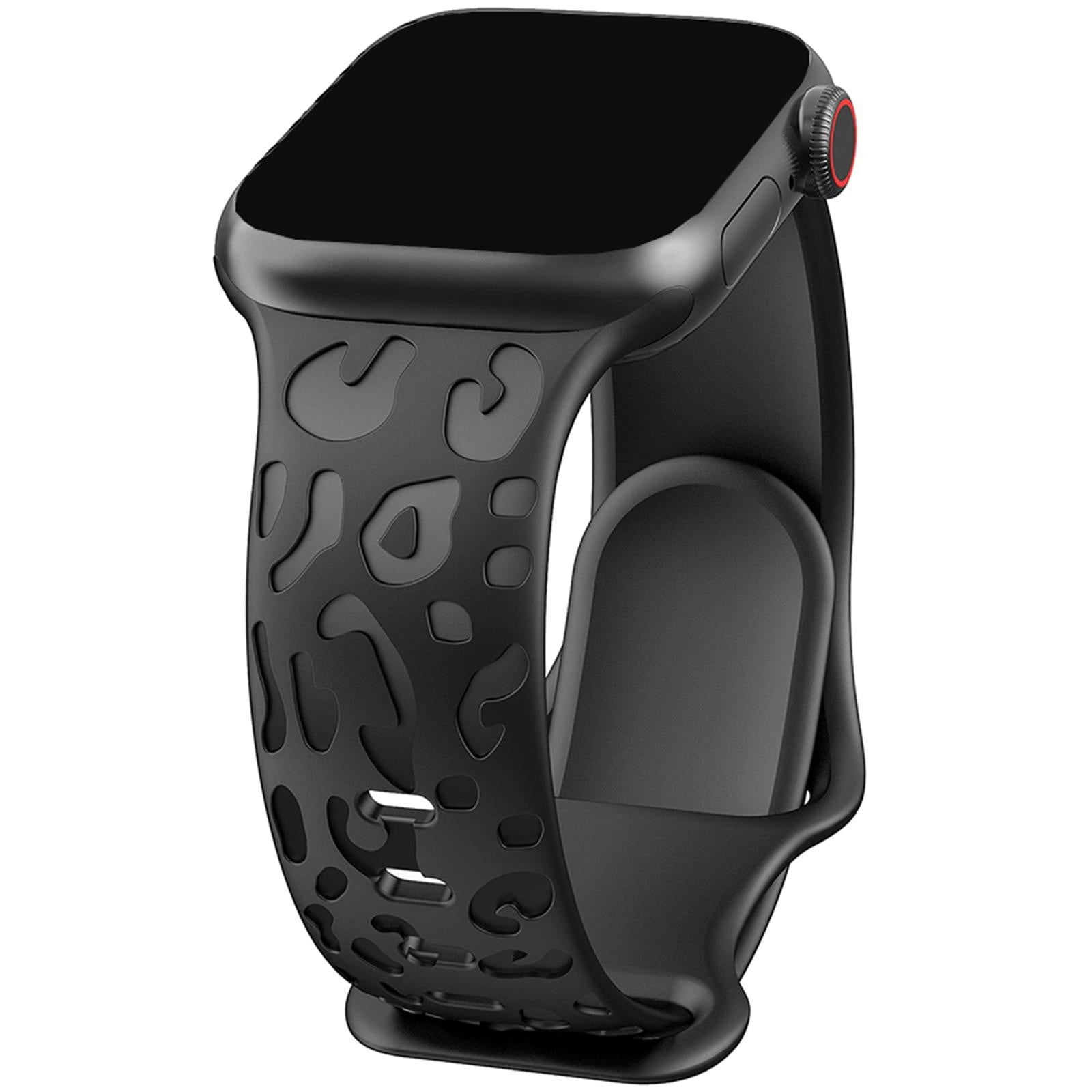 ALMNVO Leopard Cheetah Print Engraved Women Bands Compatible with