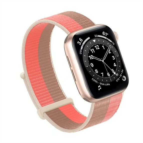 ALMNVO Nylon Sport Loop Band Compatible with Apple Watch Bands 40mm 38mm 41mm 42mm 44mm 45mm for Women Men , Breathable Nylon Strap Bracelet for iWatch Series 8 7/6/5/4/3/2/SE