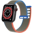 thumbnail image 1 of ALMNVO Nylon Sport Loop Bands Compatible with Apple Watch Bands 44mm 40mm 42mm 38mm 41mm 45mm,Breathable Soft Sport Loop Wristband Strap Replacement for iWatch Series 6 5 4 3 2 1 SE 7 -olive, 1 of 9