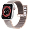 thumbnail image 1 of ALMNVO Nylon Sport Loop Bands Compatible with Apple Watch Bands 44mm 40mm 42mm 38mm 41mm 45mm,Breathable Soft Sport Loop Wristband Strap Replacement for iWatch Series 6 5 4 3 2 1 SE 7 -pink sand, 1 of 9
