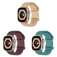 thumbnail image 1 of ALMNVO Ocean Silicone Band for Apple Watch Band 49mm 45mm 44mm 42mm 41mm 40mm 38mm Women Men, Adjustable Breathable Sport Band Replacement Wristband for iWatch Ultra Series 8 7 SE 6 5 4 3 2 1, 1 of 13