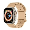 thumbnail image 1 of ALMNVO Ocean Silicone Band for Apple Watch Band 49mm 45mm 44mm 42mm 41mm 40mm 38mm Women Men, Adjustable Breathable Sport Band Replacement Wristband for iWatch Ultra Series 8 7 SE 6 5 4 3 2 1, 1 of 13