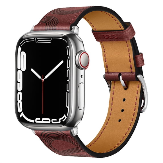 ALMNVO PU Leather Bands for Apple Watch Bands 45mm 44mm 42mm 41mm 40mm 38mm Ultra 49mm for Women Men, Artificial Leather Strap Replacement iWatch Series 9 8 7 SE 6 5 4 3 Bracelet