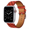 thumbnail image 1 of ALMNVO PU Leather Bands for Apple Watch Bands 45mm 44mm 42mm 41mm 40mm 38mm Ultra 49mm for Women Men, Artificial Leather Strap Replacement iWatch Series 9 8 7 SE 6 5 4 3 Bracelet, 1 of 8