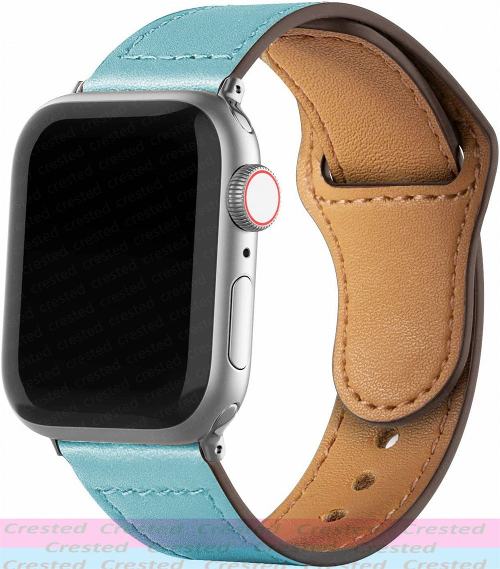 Black Leather Strap for Apple Watch®