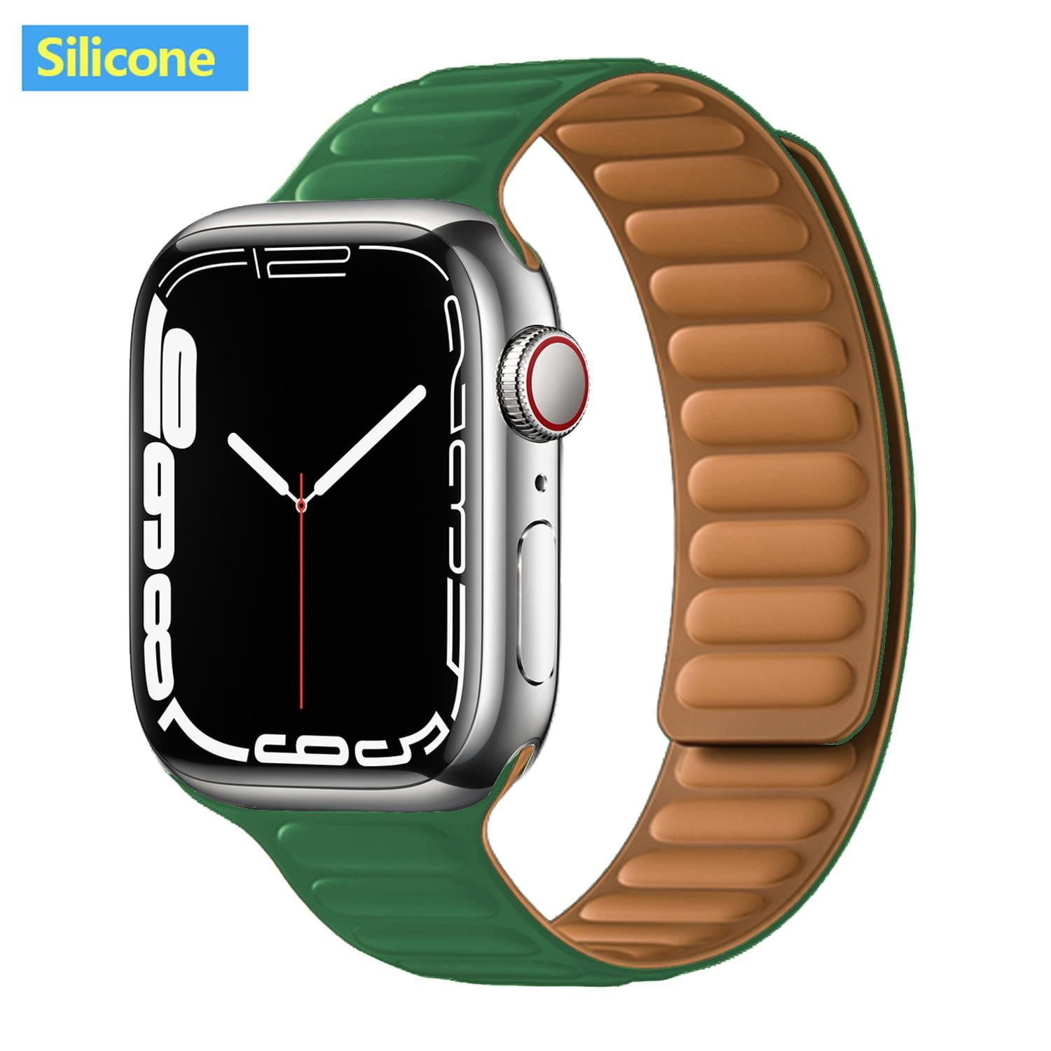 ALMNVO Leather Link Band for Apple Watch Bands 44mm 45mm 38mm 42mm