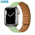 thumbnail image 1 of ALMNVO Silicone Link for Apple Watch Bands 44mm 45mm 38mm 42mm 49mm 40mm 41mm for Women Men, Adjustable Magnetic Strap Wristbands for iWatch Series Ultra 8 7 SE 6 5 4 3 2 1 Nike, 1 of 10