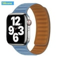 thumbnail image 1 of ALMNVO Silicone Link for Apple Watch Bands 44mm 45mm 38mm 42mm 49mm 40mm 41mm for Women Men, Adjustable Magnetic Strap Wristbands for iWatch Series Ultra 8 7 SE 6 5 4 3 2 1 Nike, 1 of 10