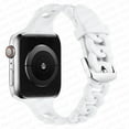 thumbnail image 1 of ALMNVO Silicone Strap Compatible with Apple Watch Bands 8 7 SE 6 44mm 40mm 45mm 41mm 42mm 38mm Ultra 49mm Women Gourmette Bracelet Replacement iWatch Serie 8 7 6 5 4 3 2 1 Accessories, 1 of 9