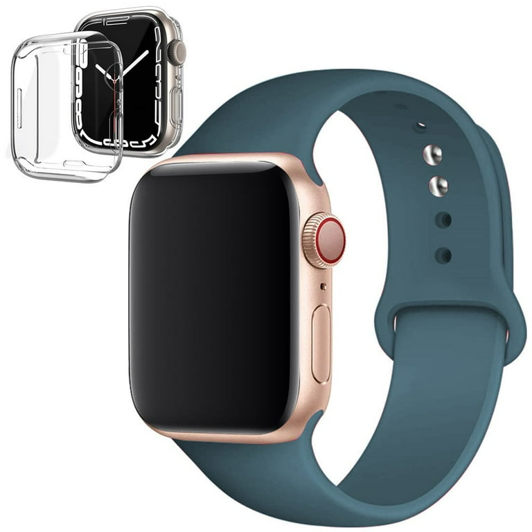 ALMNVO Silicone Watch Band Case for Apple Watch Bands 40mm Screen