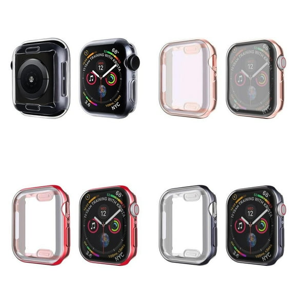 ALMNVO Soft Screen Protector Case Cover Compatible with Apple Watch 41mm 40mm 38mm 45mm 44mm 42mm, TPU Shell Protector Bumper for iWatch Sereies 9 8 7 6 5 4 3 2 1 SE SE2