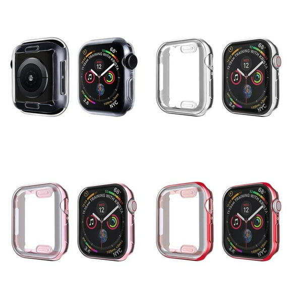 ALMNVO Soft Screen Protector Case Cover Compatible with Apple Watch 41mm 40mm 38mm 45mm 44mm 42mm, TPU Shell Protector Bumper for iWatch Sereies 9 8 7 6 5 4 3 2 1 SE SE2