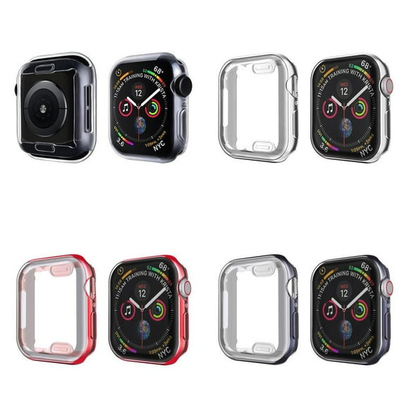 ALMNVO Soft Screen Protector Case Cover Compatible with Apple Watch 41mm 40mm 38mm 45mm 44mm 42mm, TPU Shell Protector Bumper for iWatch Sereies 9 8 7 6 5 4 3 2 1 SE SE2