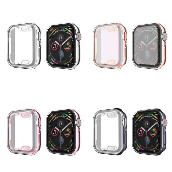 ALMNVO Soft Screen Protector Case Cover Compatible with Apple Watch 41mm 40mm 38mm 45mm 44mm 42mm, TPU Shell Protector Bumper for iWatch Sereies 9 8 7 6 5 4 3 2 1 SE SE2