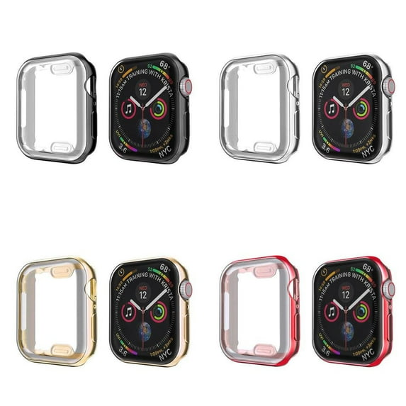 ALMNVO Soft Screen Protector Case Cover Compatible with Apple Watch 41mm 40mm 38mm 45mm 44mm 42mm, TPU Shell Protector Bumper for iWatch Sereies 9 8 7 6 5 4 3 2 1 SE SE2