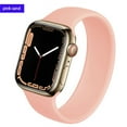 thumbnail image 1 of ALMNVO Solo Loop Strap for Apple Watch Band 44mm 40mm 38mm 42mm Elastic Belt Silicone Bracelet Replacement Wristband Iwatch Series 6 5 4 3 SE 7 45mm 41mm, 1 of 9