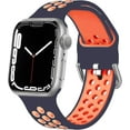 thumbnail image 1 of ALMNVO Sport Bands Compatible with Apple Watch Band iWatch Bands 49mm 45mm 44mm 42mm 41mm 40mm 38mm Women Men, Adjustable Soft Silicone Sport Band for iWatch Series 9 8 7 6 5 4 3 2 1 SE Ultra, 1 of 13