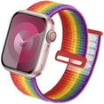 thumbnail image 1 of ALMNVO Sport Loop Compatible with Apple Watch Bands 38mm 40mm 41mm 42mm 44mm 45mm 49mm,Soft Adjustable Braided Stretchy Band Nylon Strap for iWatch Series Ultra SE2 SE 9 8 7 6 5 4 3 2 1, 1 of 14